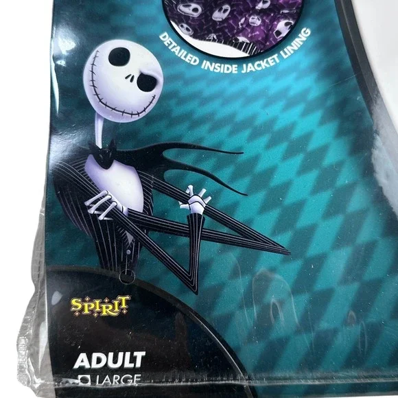 Disney Jack Skellington Adult Costume Mask Gloves‎ Nightmare Before Christmas - Picture 4 of 16